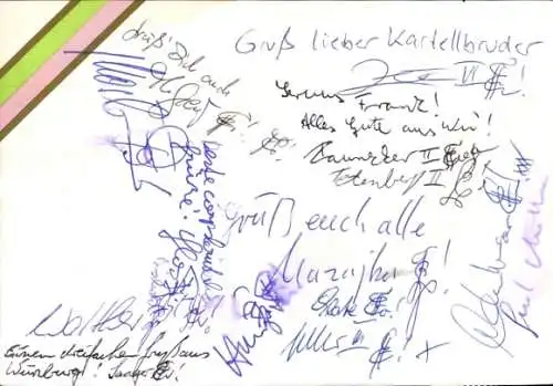 Studentika Ak Würzburg, Corps Franconia, Judenbühlweg 7, Corpsfarben