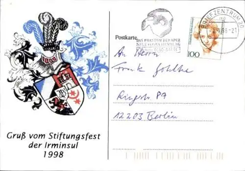 Studentika Ak Hamburg, Corps Irminsul, Stiftungsfest 1998, Wappen