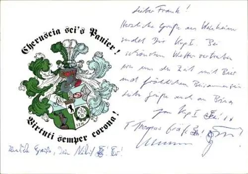 Studentika Ak Berlin, Corps Cheruscia im WSC, Ringstraße 89, Wappen