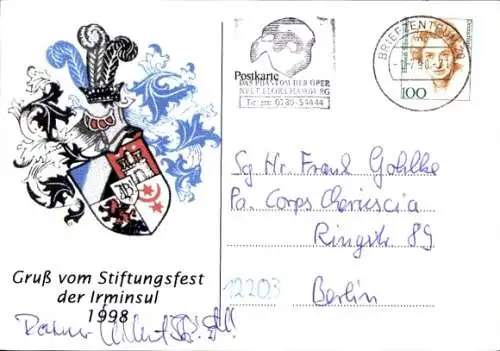 Studentika Ak Hamburg, Corps Irminsul, Stiftungsfest 1998, Wappen