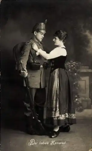 Ak Der liebste Kamerad, Soldat mit Frau