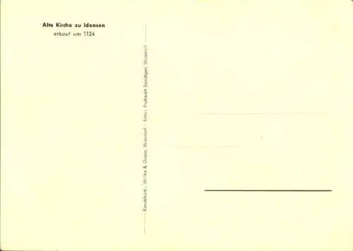 Ak Wunstorf, Alte Sigwardskirche zu Idensen,Bischofsgra