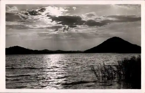 Ak Staré Splavy Thammühl Doksy Hirschberg am See Region Reichenberg, Abend am See