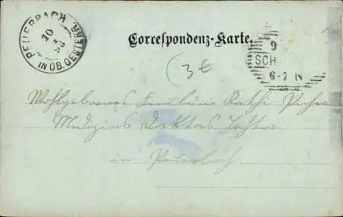 Mondschein Ak Schärding in Oberösterreich, Gesamtansicht