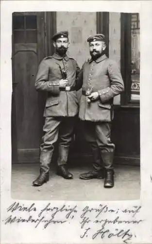 Foto Ak Deutsche Soldaten in Uniform, Portrait