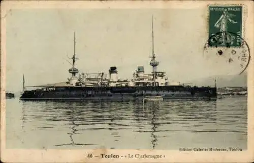 Ak Französisches Kriegsschiff Charlemagne, französische Marine