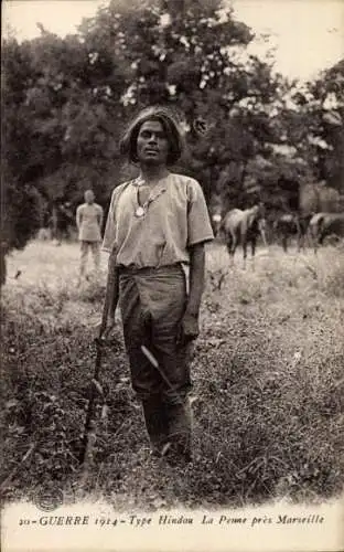 CPA Guerre 1914, Type Hindou, La Penne près Marseille