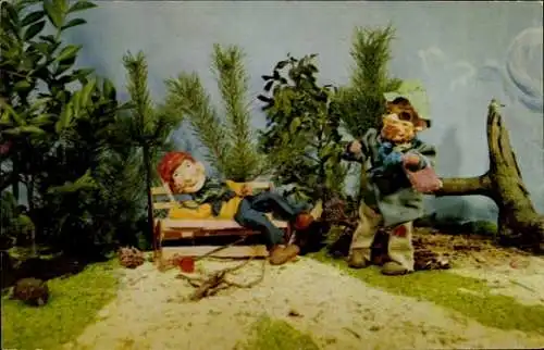 Ak Puppen, Kasper und Räuber