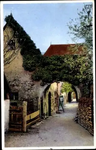 Ak Ortspartie, Wohnhaus