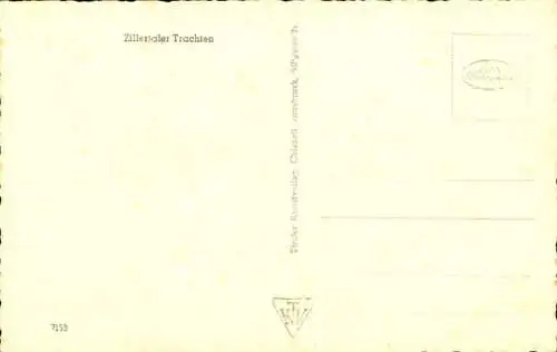 Ak Österreich, Zillertaler Trachten