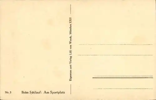 Ak Beim Skilauf, Am Sportplatz