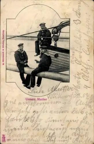 Ak Deutsche Marine, Seeleute