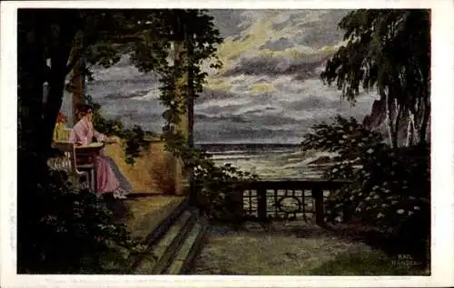 Künstler Ak Hänsel, Karl, Abendstimmung