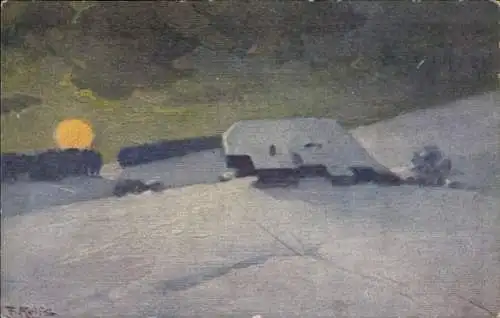 Künstler Ak Reiss, Fr., Winter im Schwarzwald