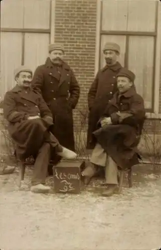 Foto Ak Französische Soldaten, Gruppenbild