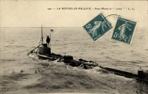 CPA La Pallice Rochelle Charente Maritime, Sous-Marin le Lutin
