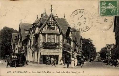 Ak Deauville Calvados, Rue Desire-Le Hoe, Au Printemps