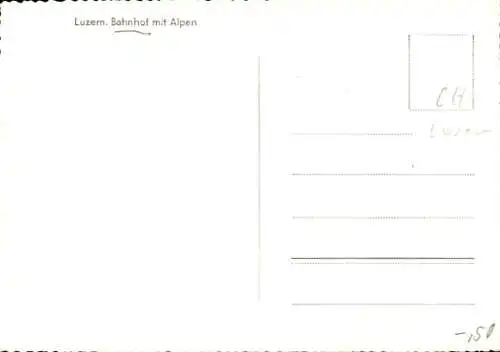 Ak Luzern Stadt Schweiz, Bahnhof, Alpenpanorama, Brücke
