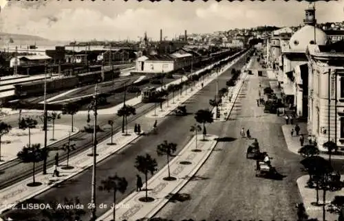 Ak Lisboa Lissabon Portugal, Avenida 24 de Julho