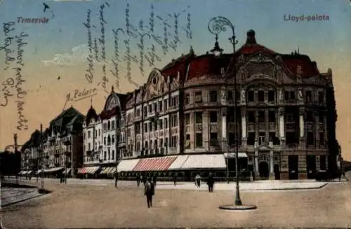 Ak Timișoara Temesvár Temeswar Rumänien, Lloyd-palota