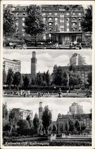 Ak Katowice Kattowitz Oberschlesien, Andreasplatz