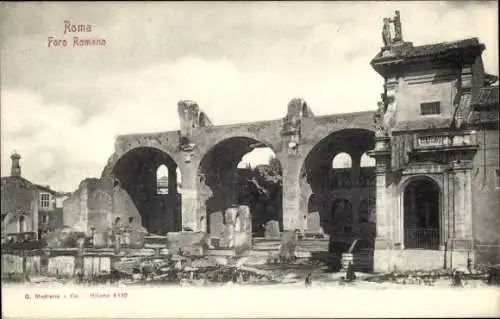 Ak Roma Rom Lazio, Römische Ruinen, Foro Romano, historische Stätte