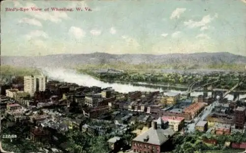 Ak Wheeling West Virginia USA, Gesamtansicht