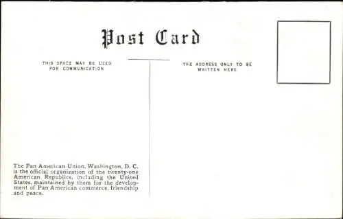 Ak Washington DC USA, The Pan American Union Building, Gallery of Flags and Patriots