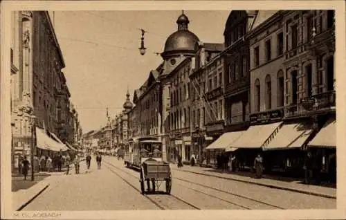 Ak Mönchengladbach am Niederrhein, Stadtansicht, Straßenansicht, historische Architektur, Pers...