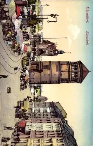 Ak Düsseldorf am Rhein, Burgplatz