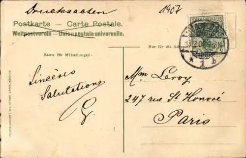 Ak Düsseldorf am Rhein, Uferansicht, Radschläger