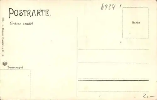 Ak Bad Homburg vor der Höhe Hessen, Schloss, Straßenbrücke, historische Architektur, Blick auf...