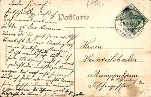 Ak Bad Homburg vor der Höhe Hessen, Neue Straßenbrücke, Schloss, historische Gebäude, Einfamil...