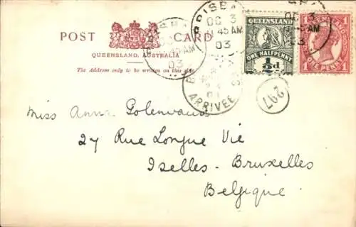 Ak Brisbane Australien, Treasury Buildings, Brisbane, historische Architektur