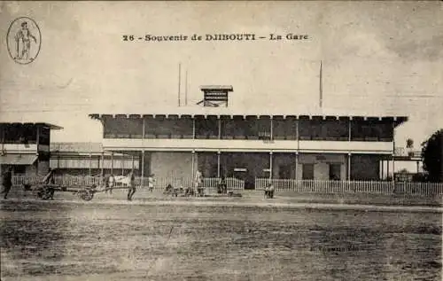 Ak Djibouti Dschibuti, Bahnhof von  historische Ansicht