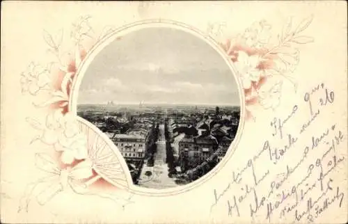 Ak Mannheim in Baden, Stadtansicht, historische Architektur, Pflanzenornament