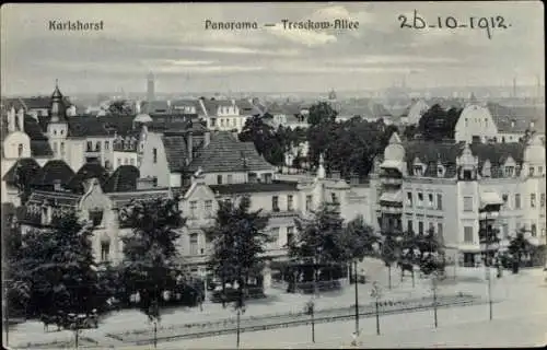 Ak Berlin Lichtenberg Karlshorst, Panorama,Tresckow-Allee
