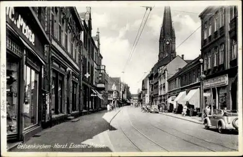 Ak Horst Gelsenkirchen im Ruhrgebiet, Essener Straße, Geschäfte