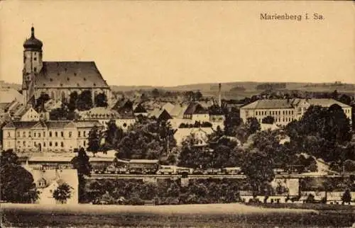 Ak Marienberg im Erzgebirge Sachsen, Drei Brüder Höhe, Stadtansicht von Marienberg in Sachsen ...