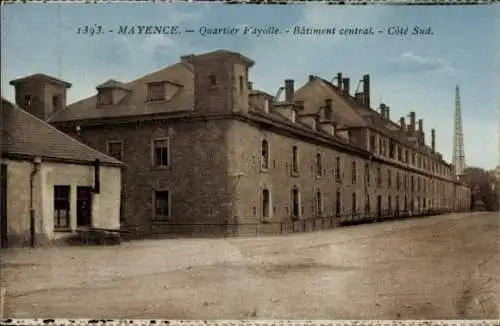 Ak Mainz am Rhein, Mayence, Historisches Gebäude, Quartier Fayolle, Bâtiment central, Côté Sud