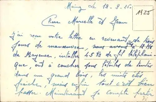 Ak Mainz am Rhein, Mayence, Historisches Gebäude, Quartier Fayolle, Bâtiment central, Côté Sud