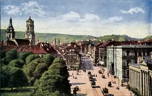 Ak Stuttgart in Baden Württemberg, Handelshof und Königstraße