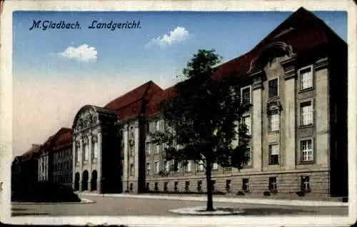 Ak Mönchengladbach am Niederrhein,  Landgericht, architektonisches Gebäude, bauliche Details