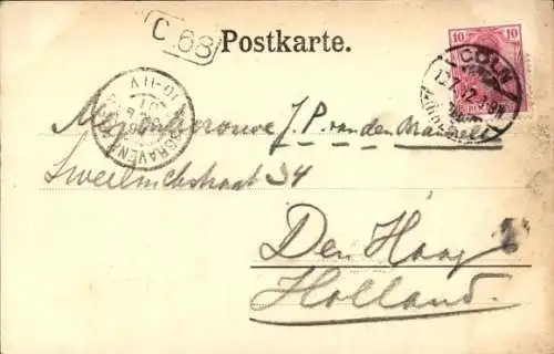 Ak Deutz Köln am Rhein, Historische Ansicht, Köln Deutz, Kirche, Schiffe, Fluss