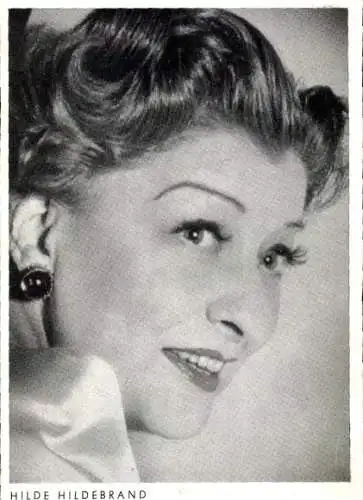 Ak Schauspielerin Hilde Hildebrand, Portrait