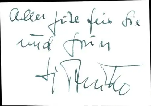 Ak Schauspieler Heinz Treuke, Autogramm