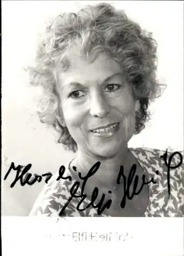 Ak Schauspielerin Elfi Helfrich, Portrait, Autogramm