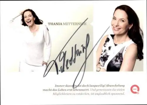 Ak Moderatorin Thania Metternich, Portrait, QVC, Autogramm