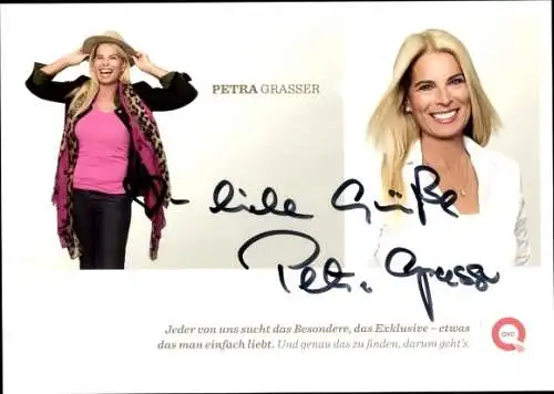 Ak Moderatorin Petra Grasser, Portrait, QVC, Autogramm