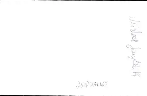 Ak Journalist Michael Jungbluth, Portrait, Autogramm